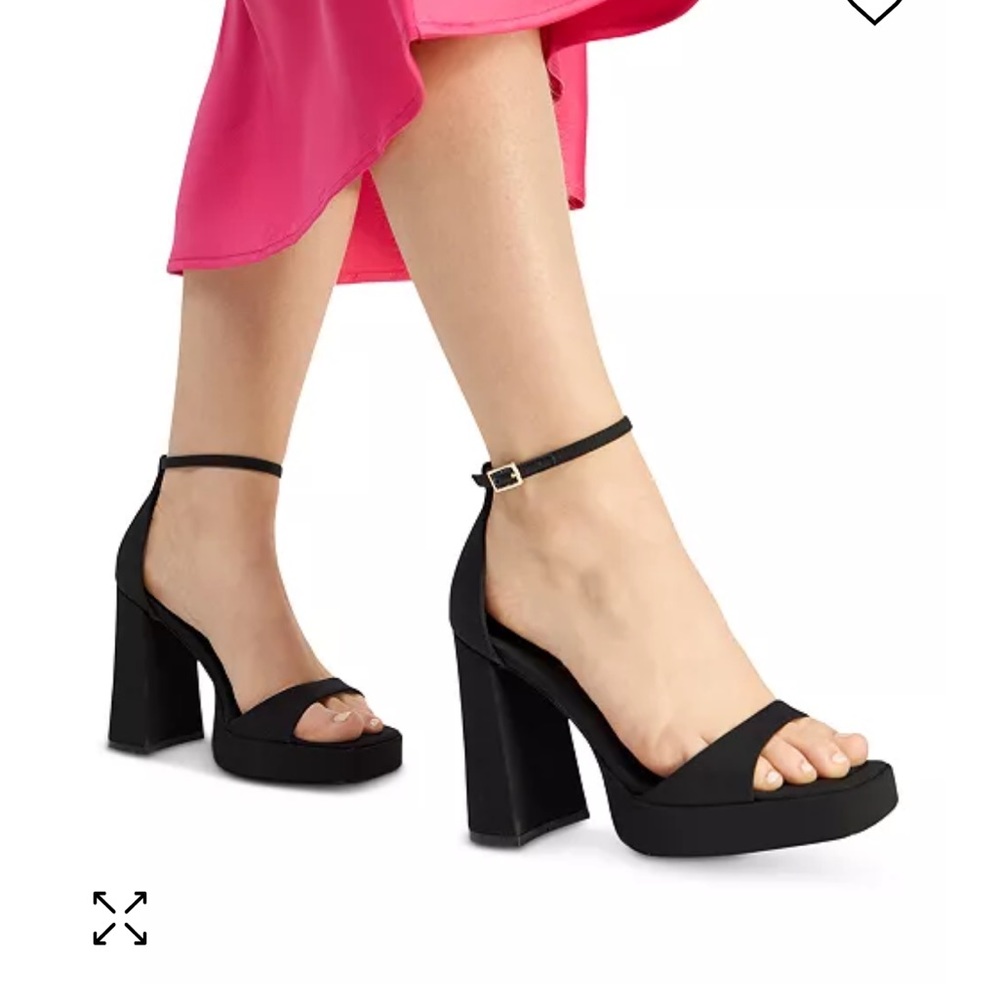 Aldo Montag Two-Piece Ankle-Strap Block-Heel Sandals